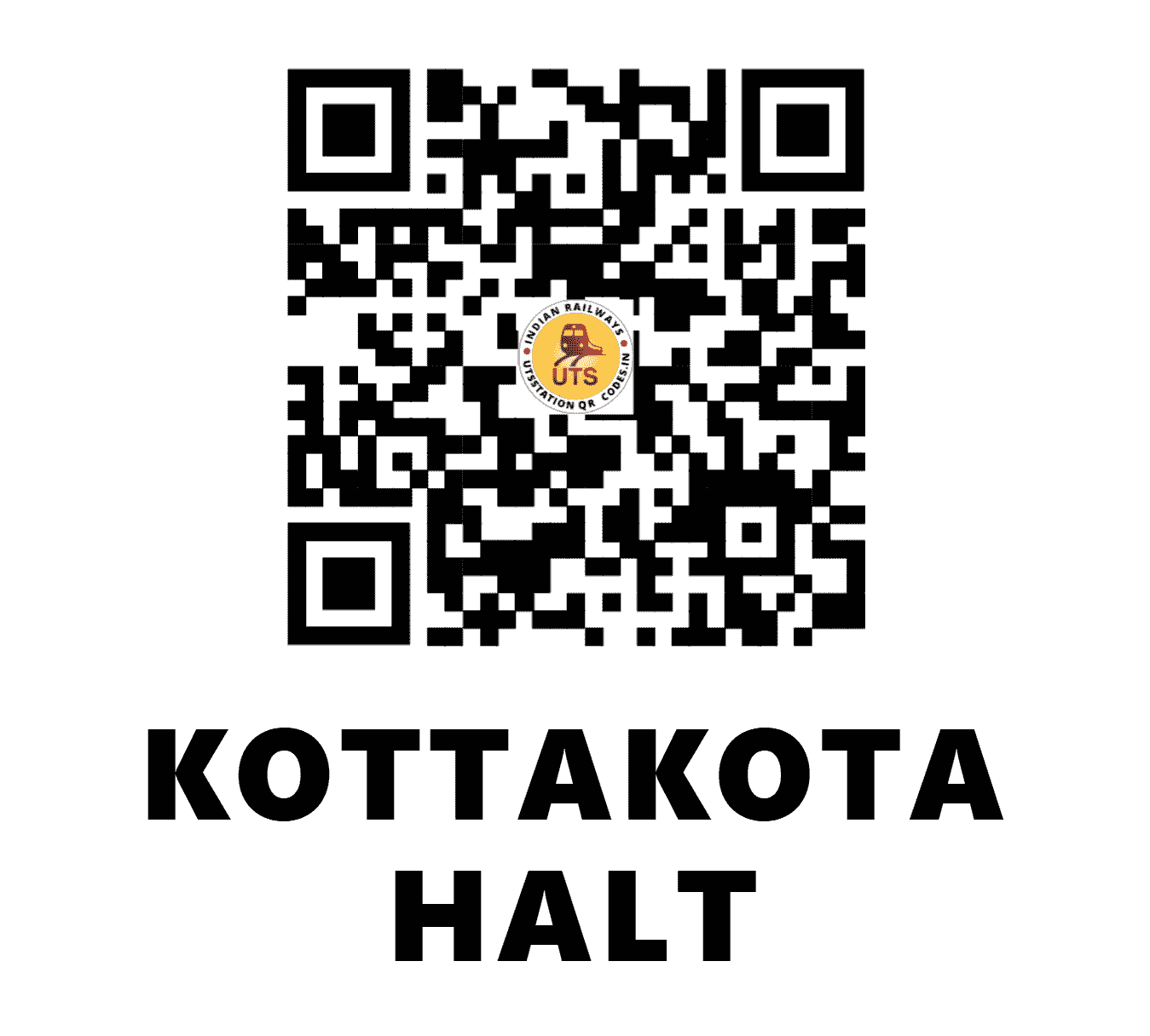 UTS QR Code for KOTTAKOTA HALT - KOHA - SC (ANDHRA PRADESH)